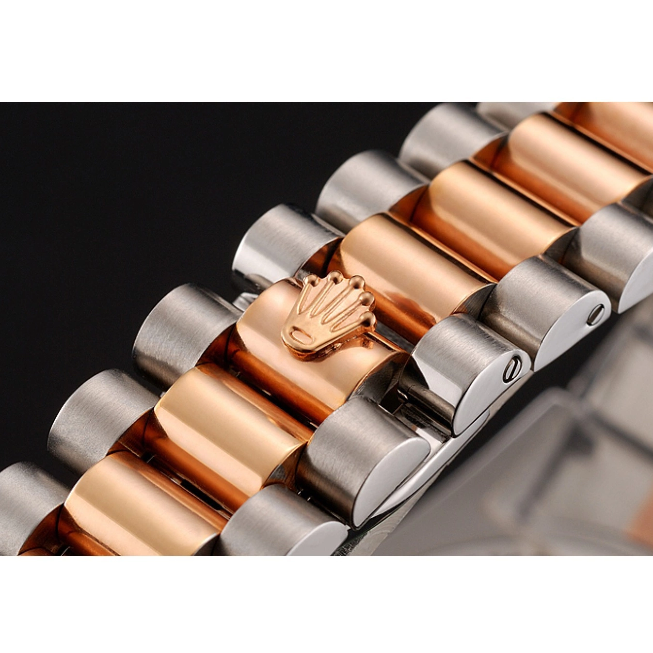 Good Copy Rolex Watches Day-Date Diamonds Steel Bezel Rolex And 1454108 Swiss Gold Staineless Dial Bracelet White Rose 0702